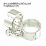 New stainless steel Aggravated thick female handcuffs sex products bdsm bondage restraints erotic toys adult sex toys for women