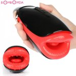 Electric Male Heating Automatic Masturbator Real Mouth Tongue Licking Pussy Oral Blowjob Masturbation Cup Vibrator for Men Sex