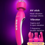 Nalone, Nalone High Quality Electric Pulse Double Vibrator Sex Toys for Women G Spot Vagina Massage Wand 3 headgears Erotic for Adult