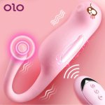 OLO Electric Shock Vibrator 7 Speeds G-spot Remote Control Jump Egg Clitoris Stimulator Orgasm Vagina Ball Sex Toys For Woman