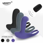 LEVETT Wireless Remote Control Rechargeable Vibrating Prostate Massager Dual Stimulation Male Prostata Massage Anal Vibrator