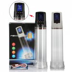 Automatic Penis Enlarger Penis Pump Powerful USB Rechargeable LED Penis Pump Enlarger Enlargement Vacuum Sleeve Sex Toys For Men