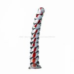 CW0176 Spiral Penis Dildo Glass 19cm Thick Sex Toy