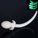 White Silicone dog slave tails anal Plug butt plug for anal sex toys role play Drop shipping