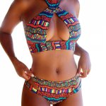 Sexy Women Color Print Bikini Set Push-up Padded Bra Swimsuit Bathing Swimwear Beach African Swim Suits Maillot De Bain