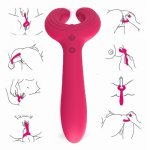 G-Spot Rabbit Waterproof Rechargeable 3 Motors Dildo Vibrator Adult Sex Toys Silicone Clitoris Vagina Penis Stimulator Massager