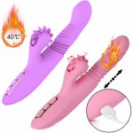 Electric Rabbit Vibrators Rotating Silicone Vibrators G-Spot Massager Tongue Licking Clitoris Stimulator Sex Toys for Women A241