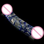 Huge Dildos Super Big Glass Dildo G-Spot Massage Wand Double Ended Crystal Fake Penis Sex Toys for Women