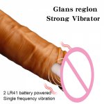 Liquid Silicone Reusable Penis Extender Sleeve With Vibrating Glan Male Cock Enlargement Condoms For Men Dildo Enhancer