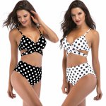 Sweet Women Female split point swimwear Swimsuit Sexy bikini Sets Women Female Retro Swimwear swimsuit