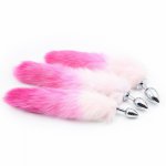 Fox, Fanala Drop Shipping Lovely Fox Tail Butt Metal Plug Animal Role Play Cosplay Sex Products Anal Sex Toy White&Purple White&Pink
