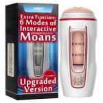 Leten 49 Modes Strong Vibrator Automatic Male Masturbator Pussy Masturbation Cup Realistic Maiden Vagina Adult Sex Toy For Men