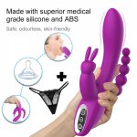 Rabbit Vibrator G Spot Dildo Vibrator Sex Toys for Woman 12 Speed USB Charging Anal Vibrator Clitoris Stimulator Vagina Massager