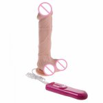 Multi-speed Dual Vibrations Novelties Ribbed Realistic Dildos Simulation Penis hot sale