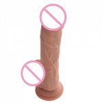 Skin feeling real dildo penis east with sucker reality male penis strong sucking cup anal lesbian sex toy masturbation FD