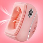 Oral Clitoris Sucking Stimulator Tongue Vibrator for Women Nipple Sucker Breast Enlarger Heating Sex Toys Masturbator for Adult