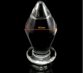 150*80mm Extra Large Head Glass Anal Plugs,G-spot Crystal Anal Plug Bomb Plug Pyrex Glass Anal adult sex toy for women men gay