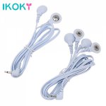 IKOKY 2 Head Buckle Line 1 Electro Stimulation Therapy Massager Accessories Sex Toys Electric Shock Wire Shock Conversion Line