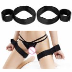 BDSM  Restraints Hand and Thigh Bondage Set Adjustable Handcuffs Nylon Thigh Straps for  Lovers