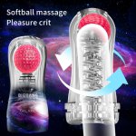 Red Ball Massager Male Masturbators for Men Vagina Real Pussy Sucking Blowjob Masturbator Cup Penis Glans Stimulator Sex Machine