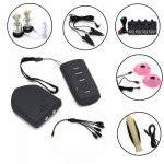 Wireless Remote Control Electro Shock Host Electro Stimulation Nipple Clamps Sucker Silicone Anal Plug Medical Themed Sex Toys