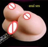 Male Masturbator Soft Realistic Artificial Big Breast Vagina Anus Double Channel Pussy Adults Masturbation Sex Toy For Men 417