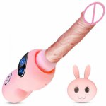 Realistic Dildo Female Masturbation Vibrator Av Stick Telescopic Heater Magic Wand G-Spot Clitoris Stimulator Sex Toy For Woman