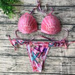 bikinis women 2017 print bathing suit women push up tankiny summer swimming Wire Free  sexy women's swimsuits plus size XL C0894