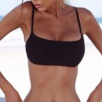 Women's Bandage Bikini Tops New Sexy Push-up Padded Bra Beach Swimwear Ladies' Soild Color Backless Swimming Summer Bra Hot Sale