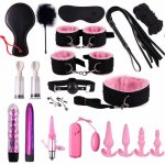 26 Sex Toys For Couples Handcuffs Whip Nipples Clip Blindfold Mouth Gag Adult Sex Toys Kit BDSM Bondage Toy Flirt Games Couples