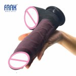 FAAK huge dildo realistic penis silicone sex toys for women stitching color dick lesbian masturbator suction anal plug sex shop