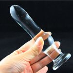 Glass Penis Anal Plug G-spot Stimulation Crystal Dildo Masturbation Flirting Sex Toy for Female Male