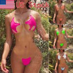 2019 Sexy Women Solid Triangle Bandage Bikini Push-Up Padded G-String High Waist Brazilian Swimwear Swimsuit Bathing Beachwear