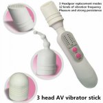 12 Modes Powerful 3 Heads AV Vibrators Magic Wand Massager Clit Massage Female Masturbatio Silent Adult Sex Toys for Women Dildo