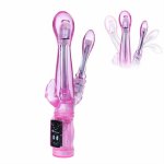 6 Speed Bendable Double Penetration Vibrators, Anal Vaginal Clitoris Stimulators, Cleay Jelly G Spot Tease Vibrator Sex Products