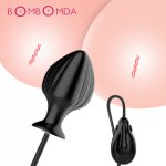 Inflatable Anal Vibrator Sex Toy For Men Women Butt Plug Single Speed Vacum Pump Butt Plug Anus Dilator Male Prostate Massager