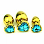 Metal Anal Plug Crystal Heart Shaped Anal Butt Plug Buttplug Prostate Massage Female Male Masturbation Anla Sex Toys For Woman 3