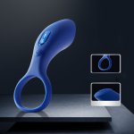 Charge Vibrators Semen Lock Ring Delay Collar Penis Ring for Men Couple Love Multifunction High Quality Sex Toys Adult Goods