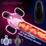 Sex Toys for Men battery Recharge Penis Massager with 3 Bullet Vibrators Male Masturbator Delay Lasting Glans Trainer Men Glans