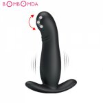 Ticking Anal Vibrator For Man Vibrating Anal Beads Plug 7 Speed Prostate Massager with Strong Suction Cup Anus Butt Plug for Men