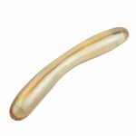 Gold Double Head Glass Dildo Fake Penis for Women Men Gay Crystal Female Masturbator Anal Butt Plug G-Spot Pleasure Wand Sex Toy