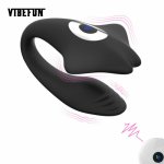 Vibefun Remote Control Dildo G Spot Massager Clitoris Stimulator Double Vibrator Women Sex Toys for Couple Waterproof 10 Speed