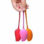 3Pcs Silicone Mango Shape Kegel Balls Vagina Tight Trainers for Women Pelvic Muscle Tighten Exerciser Geisha Ball Adult Sex Toys