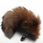 fox tail huge anal plug tail  butt plug anal real hair sex toys for women men sex shop dog wolf tail masturbation device sexy