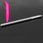 2 Pcs/Lot Vibrator And 150mm Blocked urethral for men penis plug sound Alternative masturbation man sex toys products toy