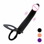 10 Speed Double Penetration Vibrators Penis Strapon Dildo Vibrator Strap On Penis Anal Plug for Man Vagina Massager for Beginner