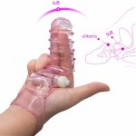 Silicone Finger vibration Sleeve Sex Toys for Women Masturbator Waterproof orgasm couple G point adult massage vibrator ZD16