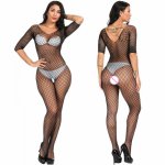 Sexy Lingerie For Women Babydoll 7 colors transparent Mesh bodystocking erotic Nightwear open crotch sexy underwear plus size