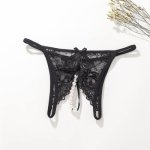 3 SIZE M L XL Hot Erotic Sexy Panties Open Crotch With Pearl Porn Lace Thongs And G Strings Underwear Women Sexy Lingerie