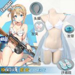 [Stock] Game Girls Frontline KP31 Cosplay costume Bikini Swimsuit Sexy Swimwearl Sweet Full set freeship